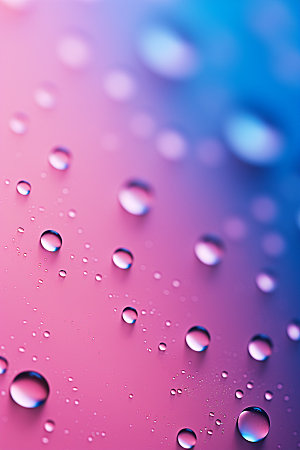 彩色雨滴水珠元素背景图