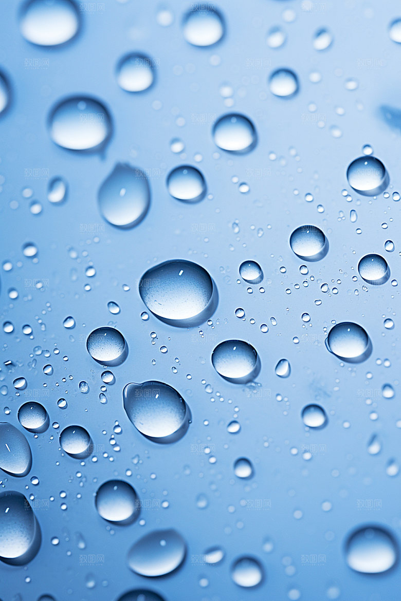 彩色雨滴质感水滴背景图
