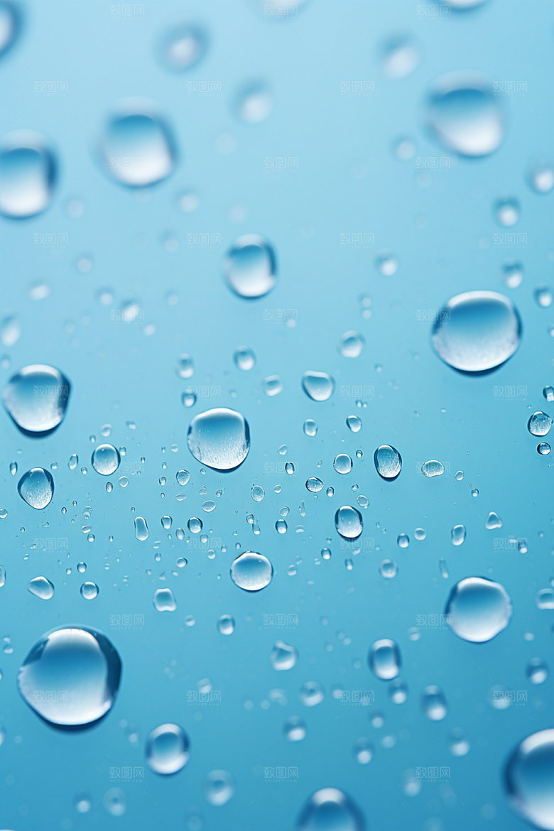 彩色雨滴水珠水滴背景图