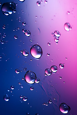 彩色雨滴透明质感背景图