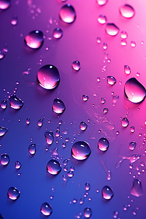 彩色雨滴质感水珠背景图