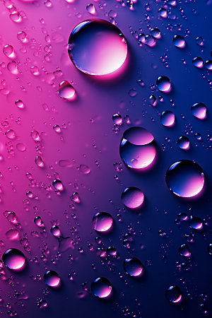 彩色雨滴质感水滴背景图