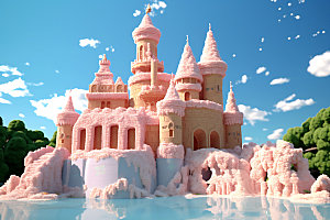 梦幻城堡3D彩色效果图