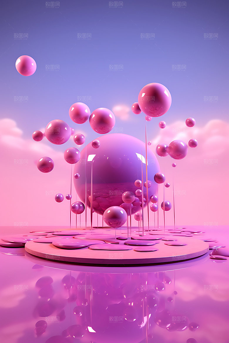 梦幻美妆唯美广告背景