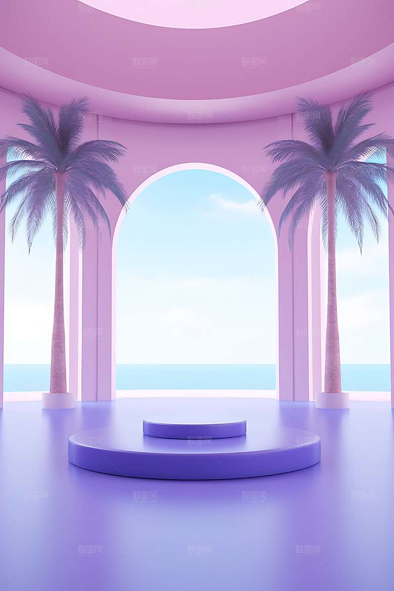 梦幻美妆大牌立体背景