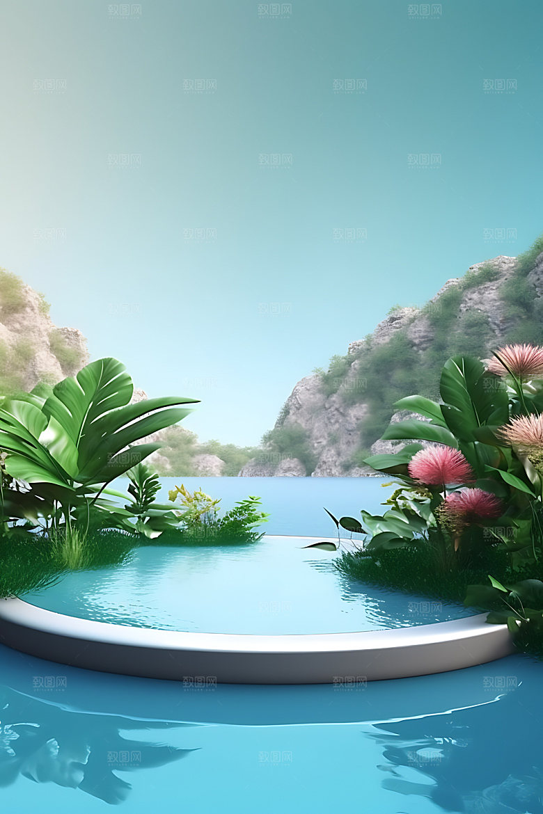 梦幻美妆质感广告背景