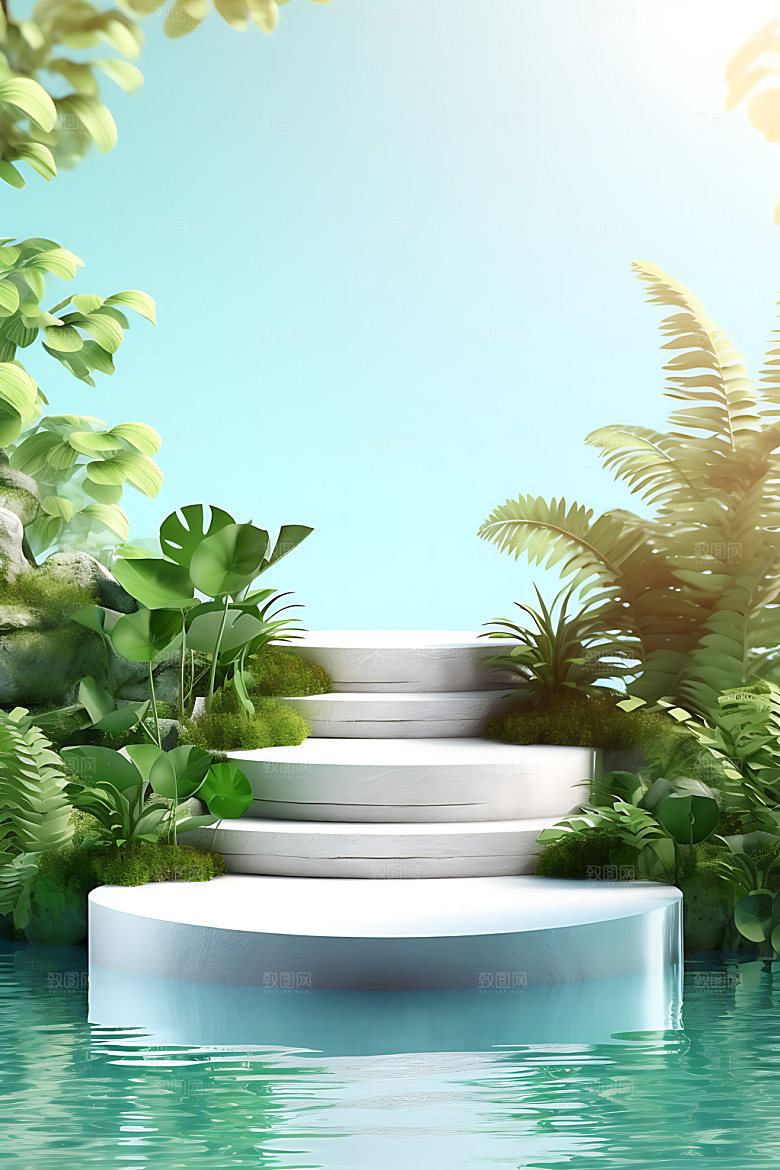 梦幻美妆立体质感背景