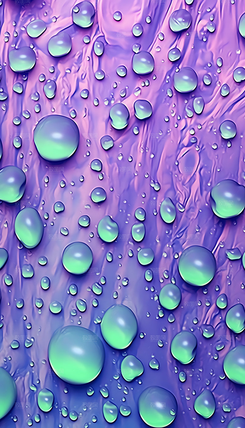 梦幻水滴渐变质感背景