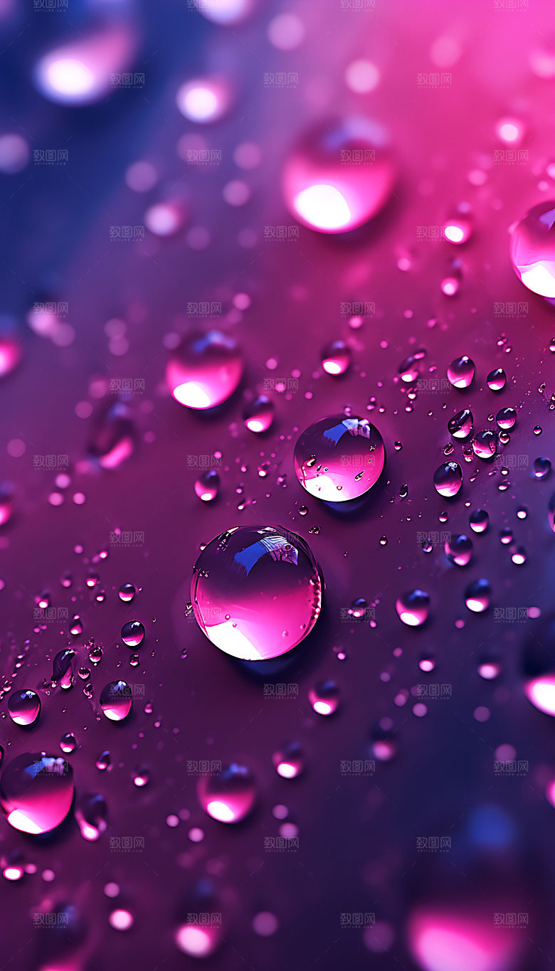 梦幻水滴通透质感背景