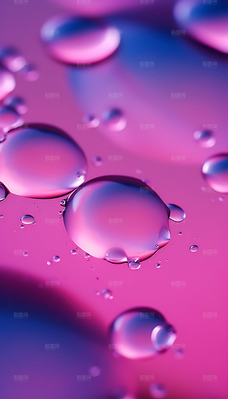 梦幻水滴通透雨滴背景