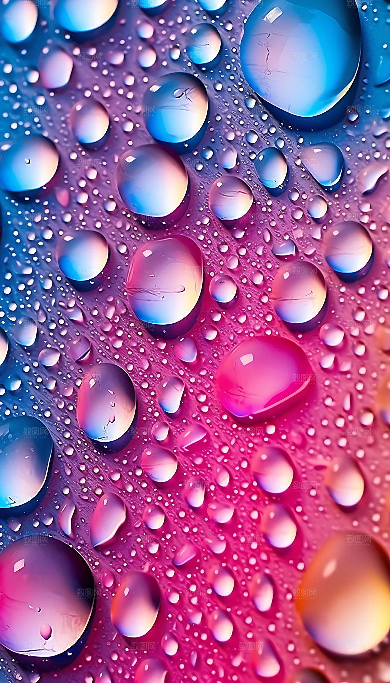 梦幻水滴水渍渐变背景