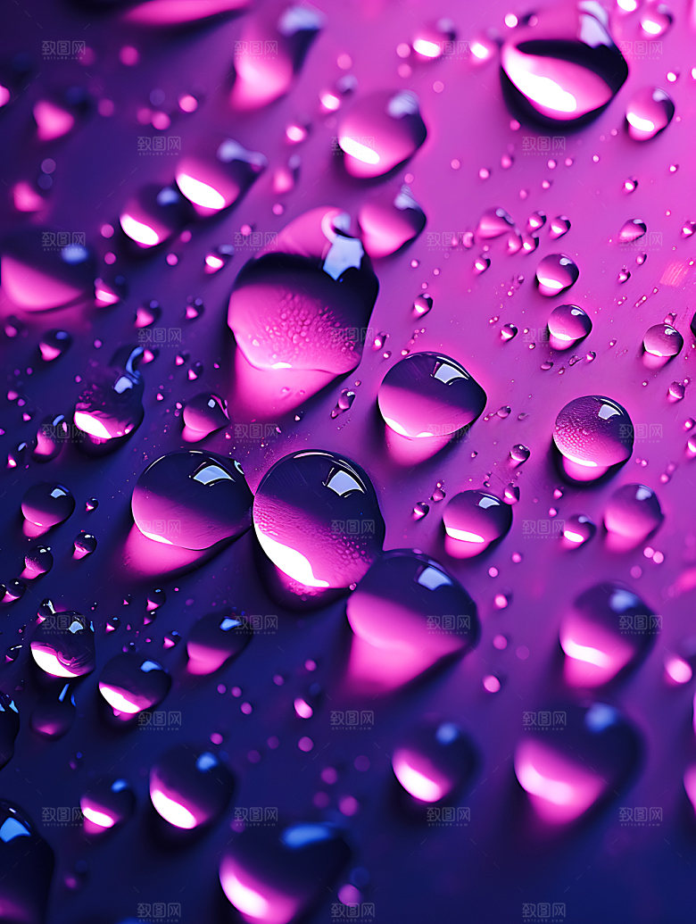 梦幻水滴质感渐变背景