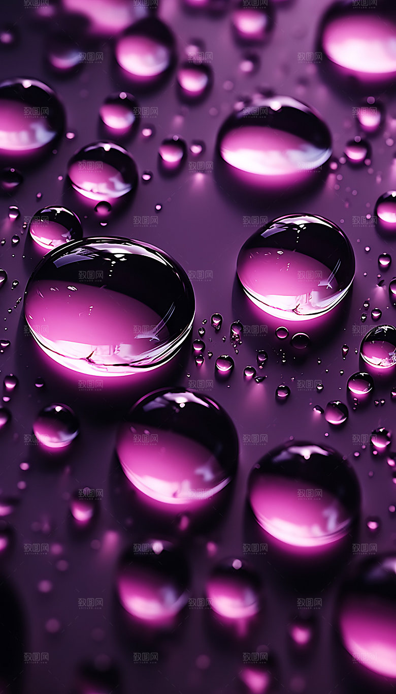 梦幻水滴雨滴渐变背景