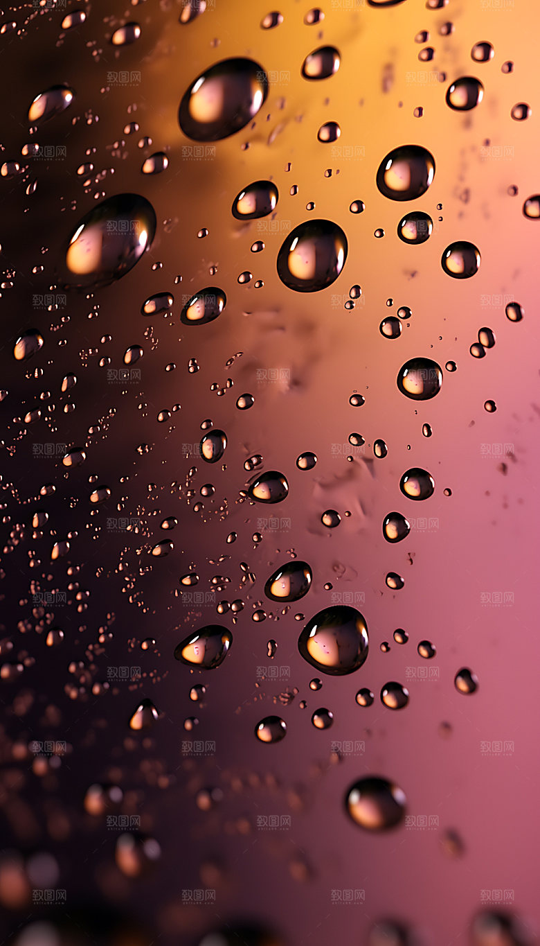 梦幻水滴高清雨滴背景