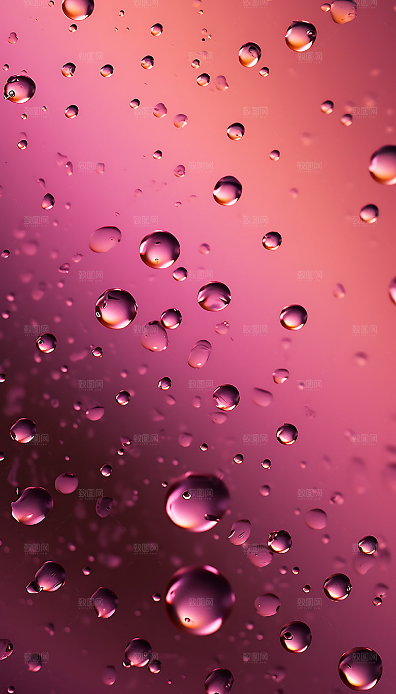 梦幻水滴渐变雨滴背景