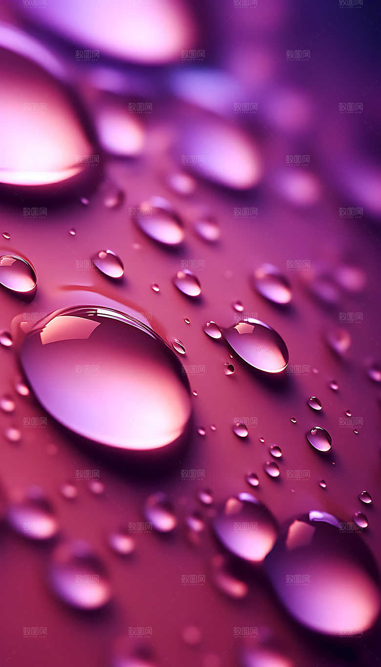 梦幻水滴渐变雨滴背景