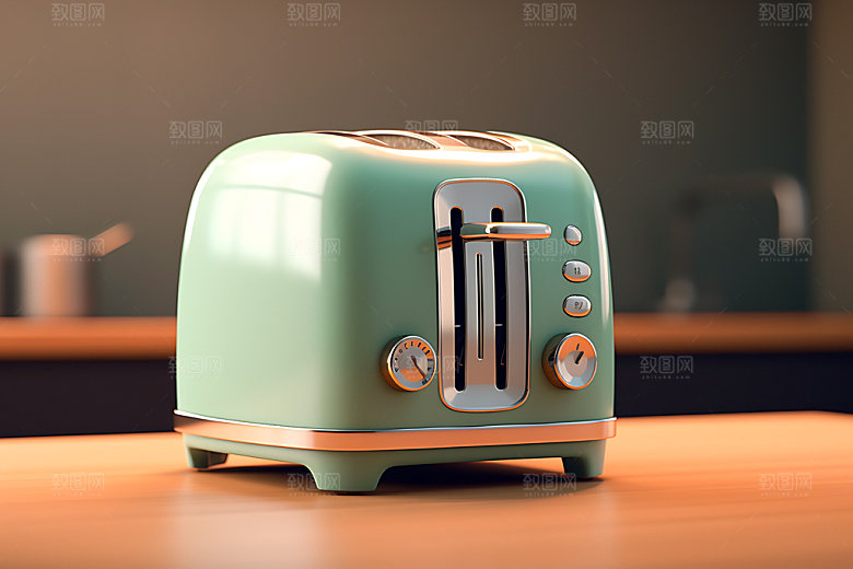 面包机小家电烹饪工具效果图