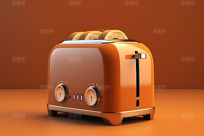 面包机模型烹饪工具效果图
