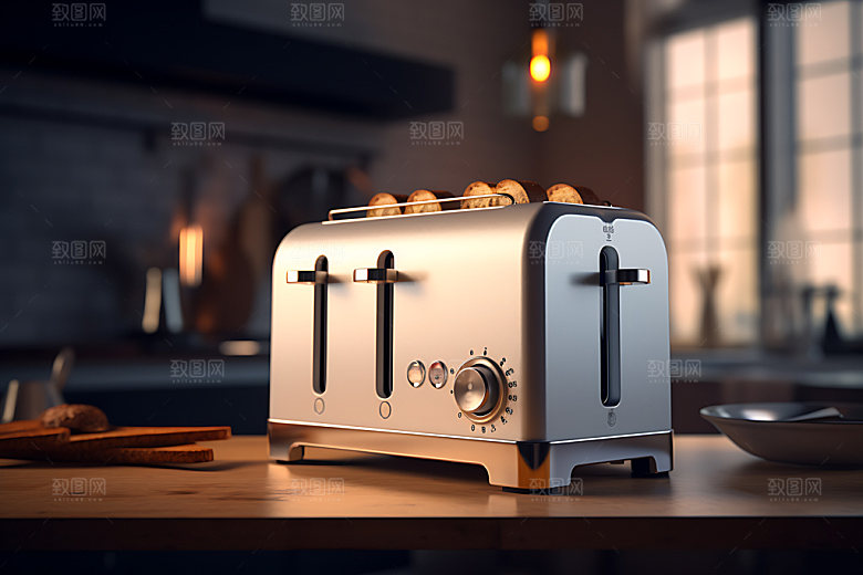 面包机烹饪工具模型效果图