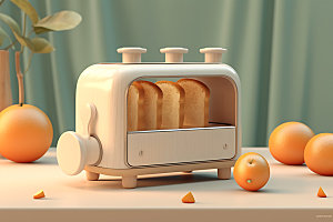 面包机烤面包产品效果图