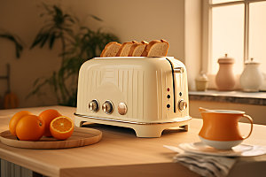 面包机烹饪工具烤面包效果图