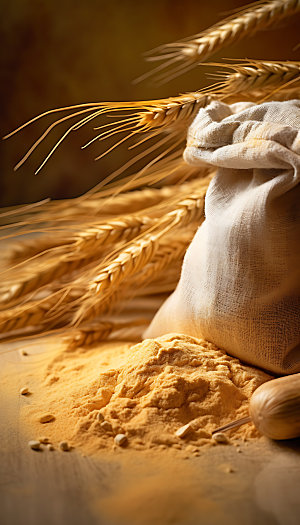 面粉小麦面点材料摄影图