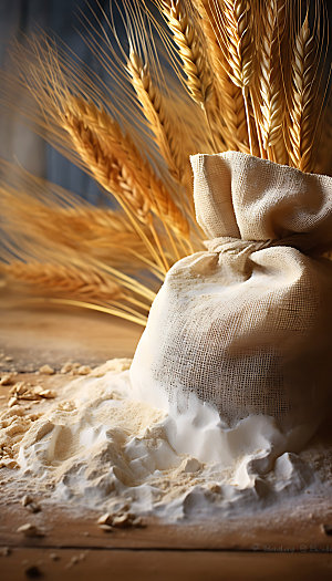 面粉小麦麦子摄影图