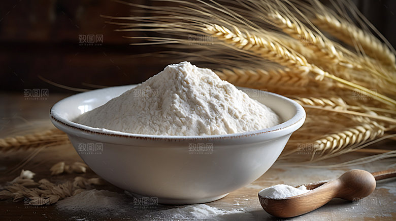 面粉面点材料小麦摄影图