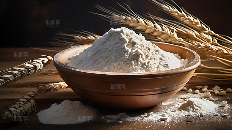 面粉小麦高清摄影图