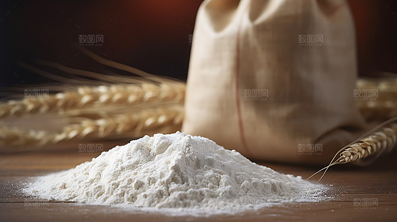 面粉小麦小麦粉摄影图