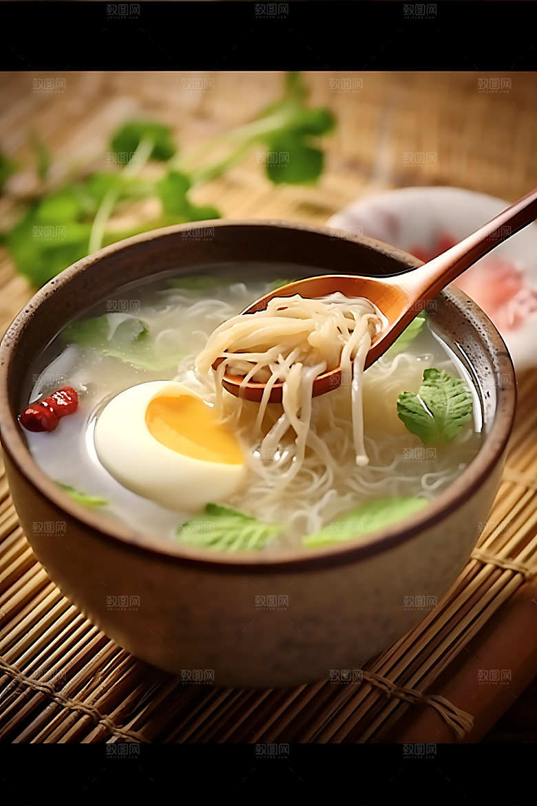 面食早餐面条摄影图