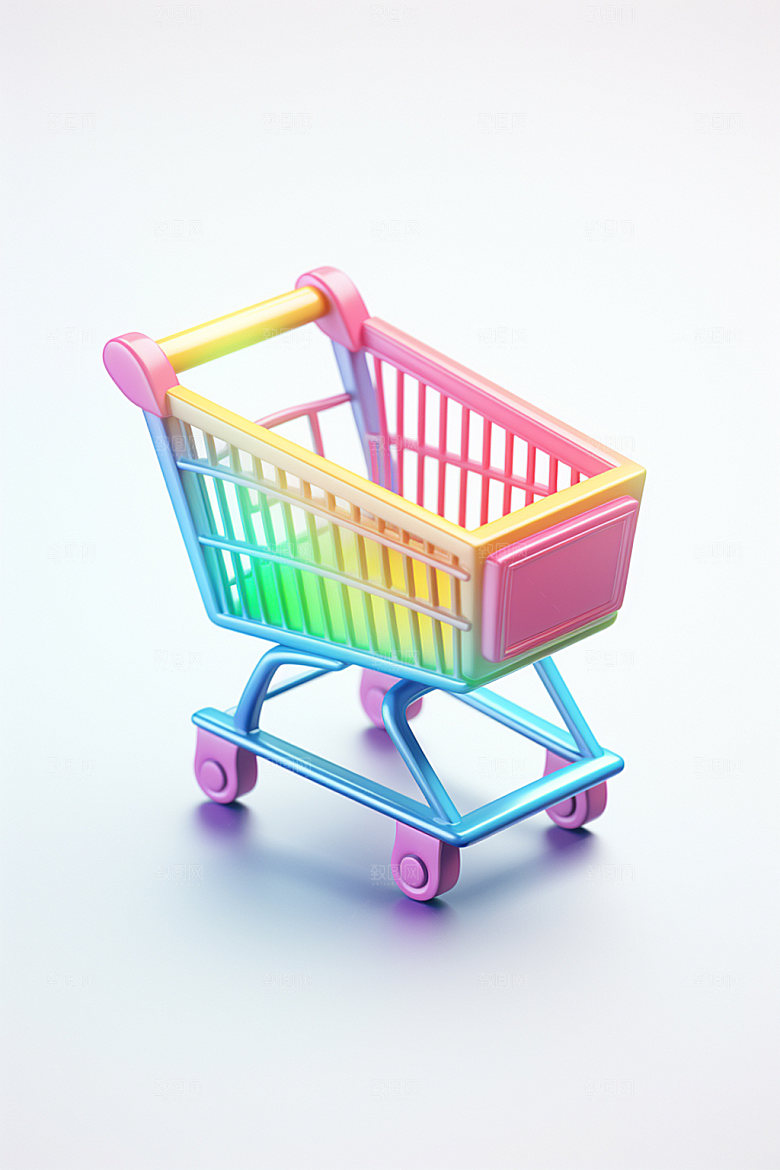 金属质感镭射炫彩3d模型素材
