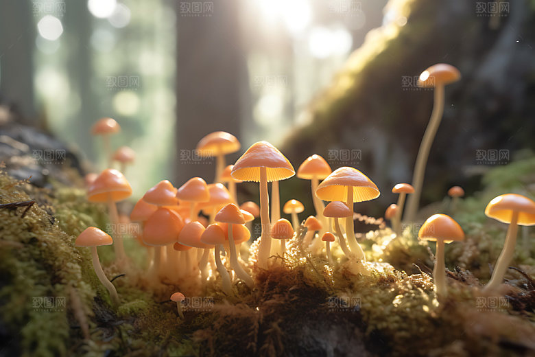 蘑菇菌菇森林摄影图