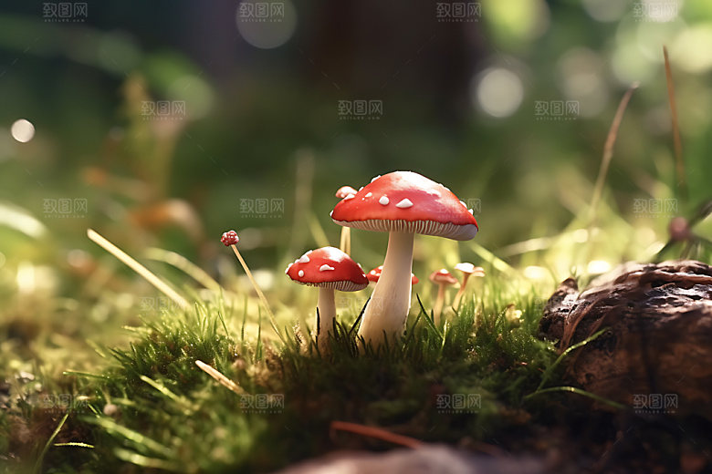 蘑菇菌菇高清摄影图
