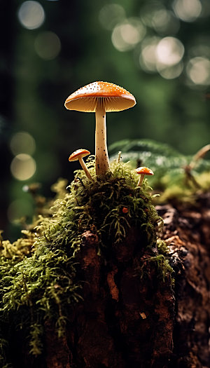 蘑菇森林自然摄影图