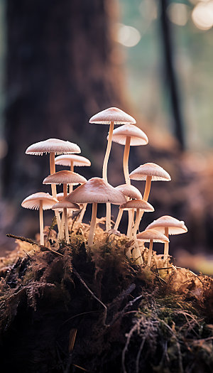 蘑菇自然微距摄影图