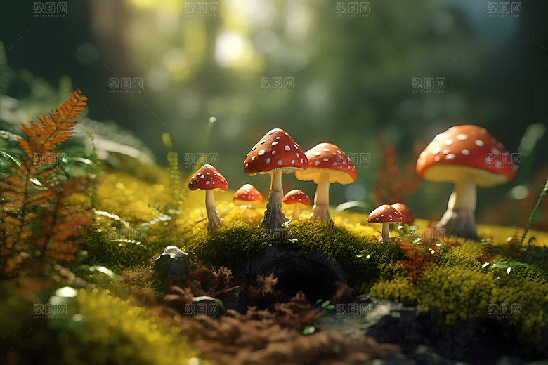 蘑菇植物自然摄影图