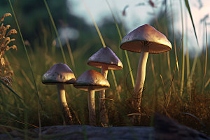 蘑菇森林植物摄影图