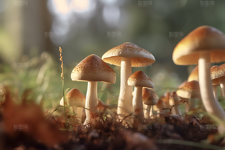 蘑菇自然微距摄影图