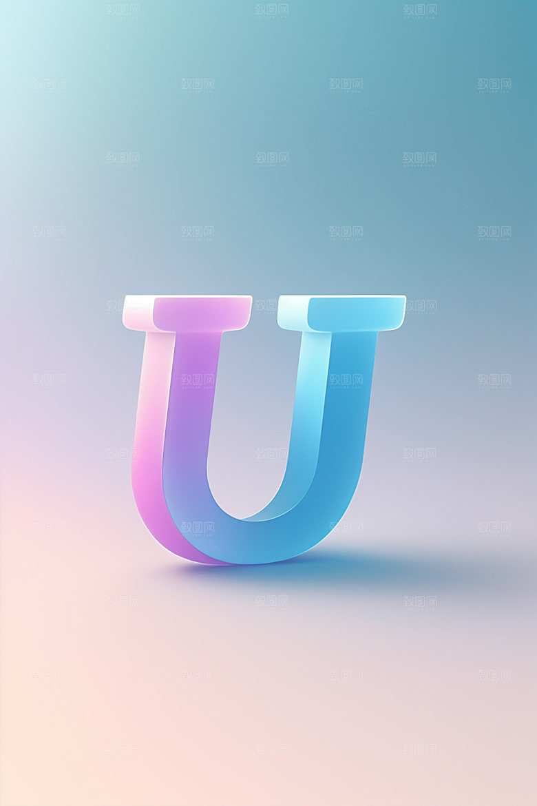 磨砂玻璃字母立体清爽艺术字