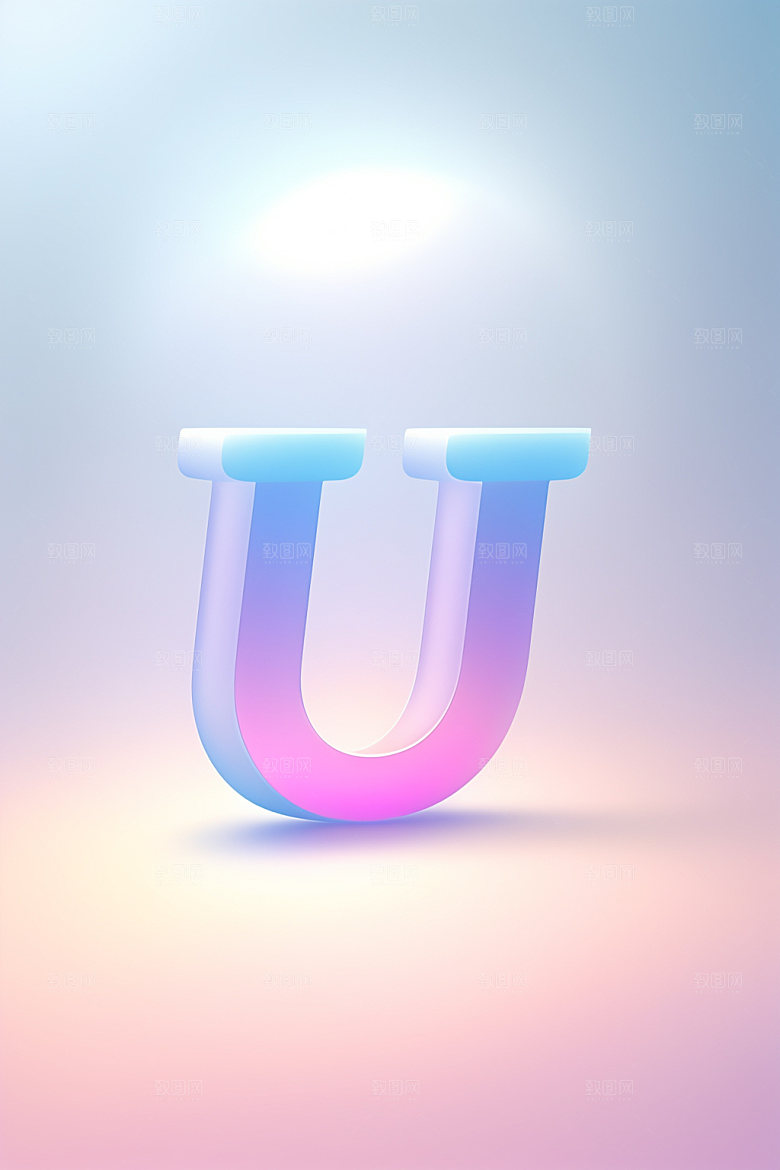磨砂玻璃字母时尚立体艺术字