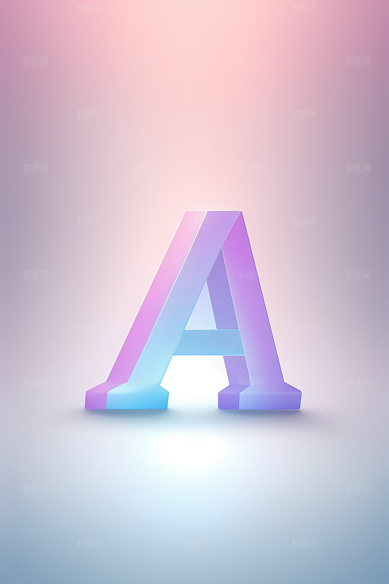 磨砂玻璃字母通透彩色艺术字