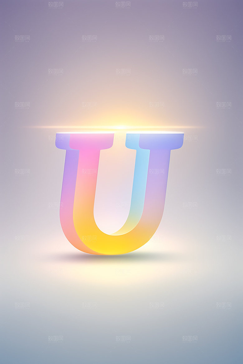 磨砂玻璃字母质感玻璃艺术字