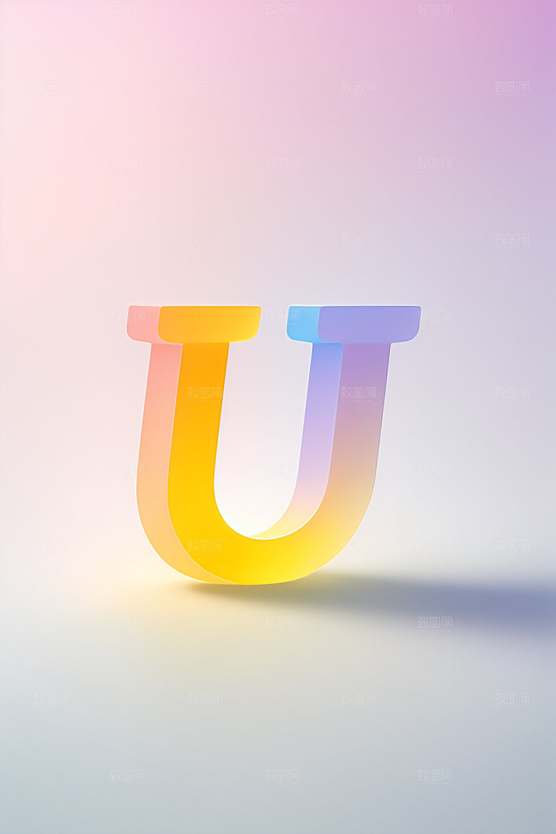 磨砂玻璃字母通透彩色艺术字