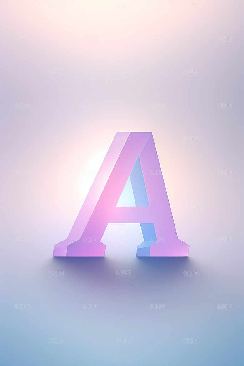 磨砂玻璃字母立体英文艺术字