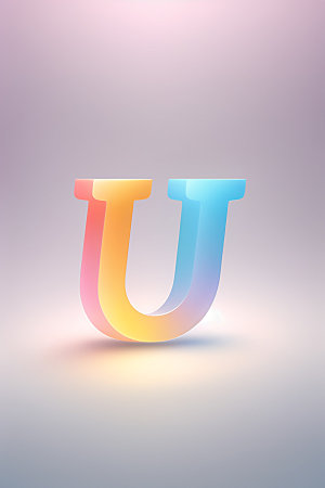 磨砂玻璃字母立体清爽艺术字