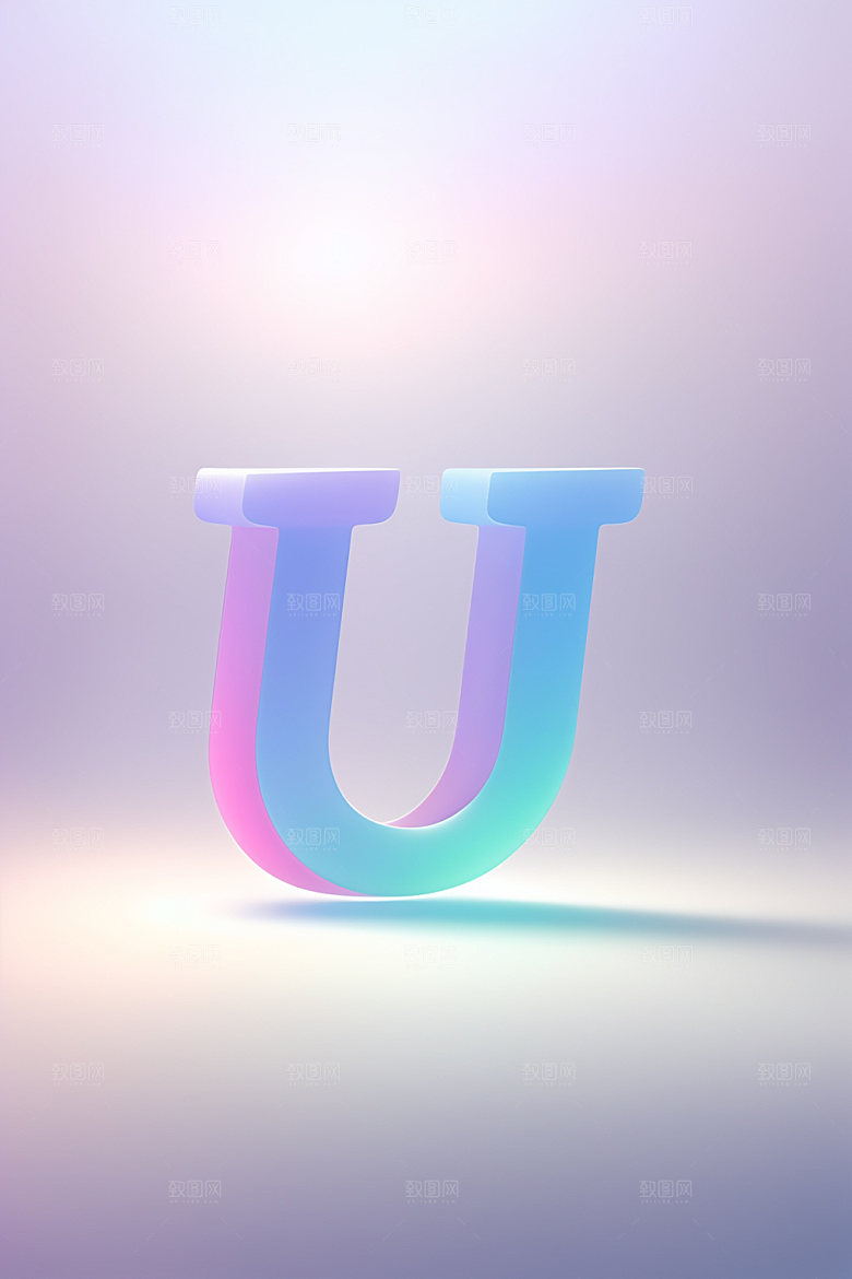 磨砂玻璃字母创意通透艺术字