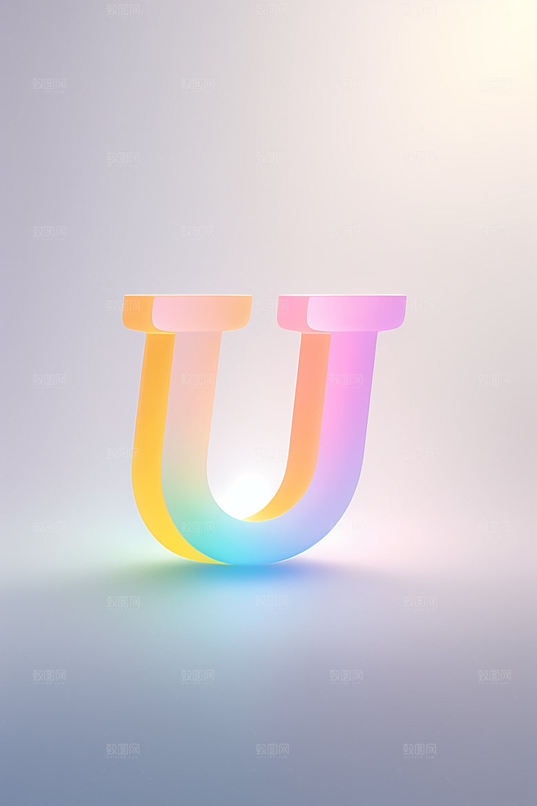 磨砂玻璃字母立体创意艺术字