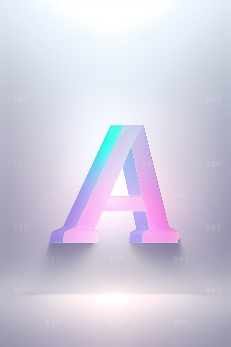 磨砂玻璃字母英文通透艺术字