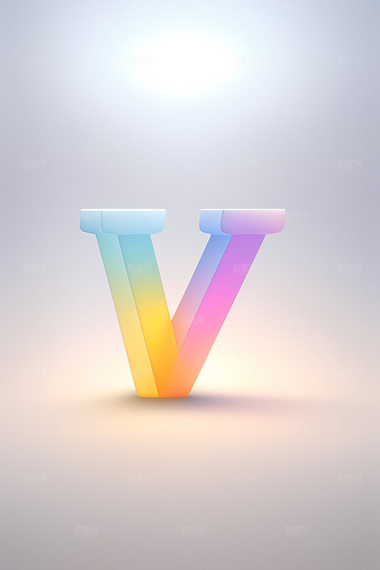 磨砂玻璃字母英文创意艺术字